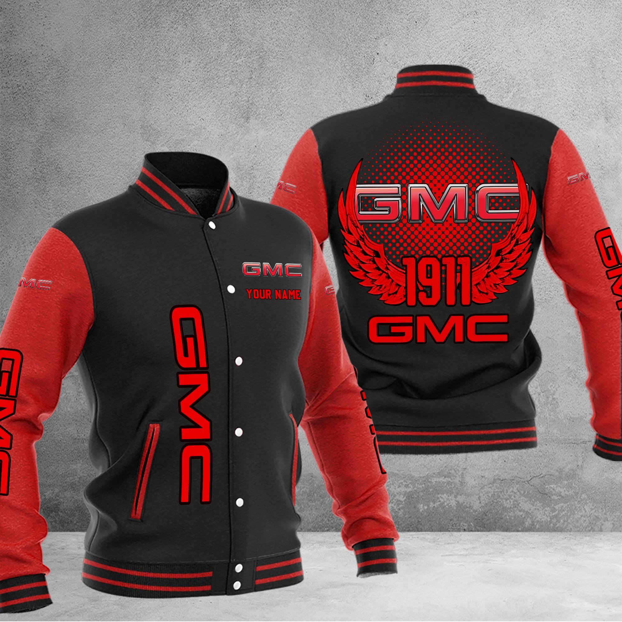 GMC DMHJ1042 Baseball Jacket Multicolor - Famjoys GMC DMHJ1042 Baseball Jacket Multicolor - Famjoys