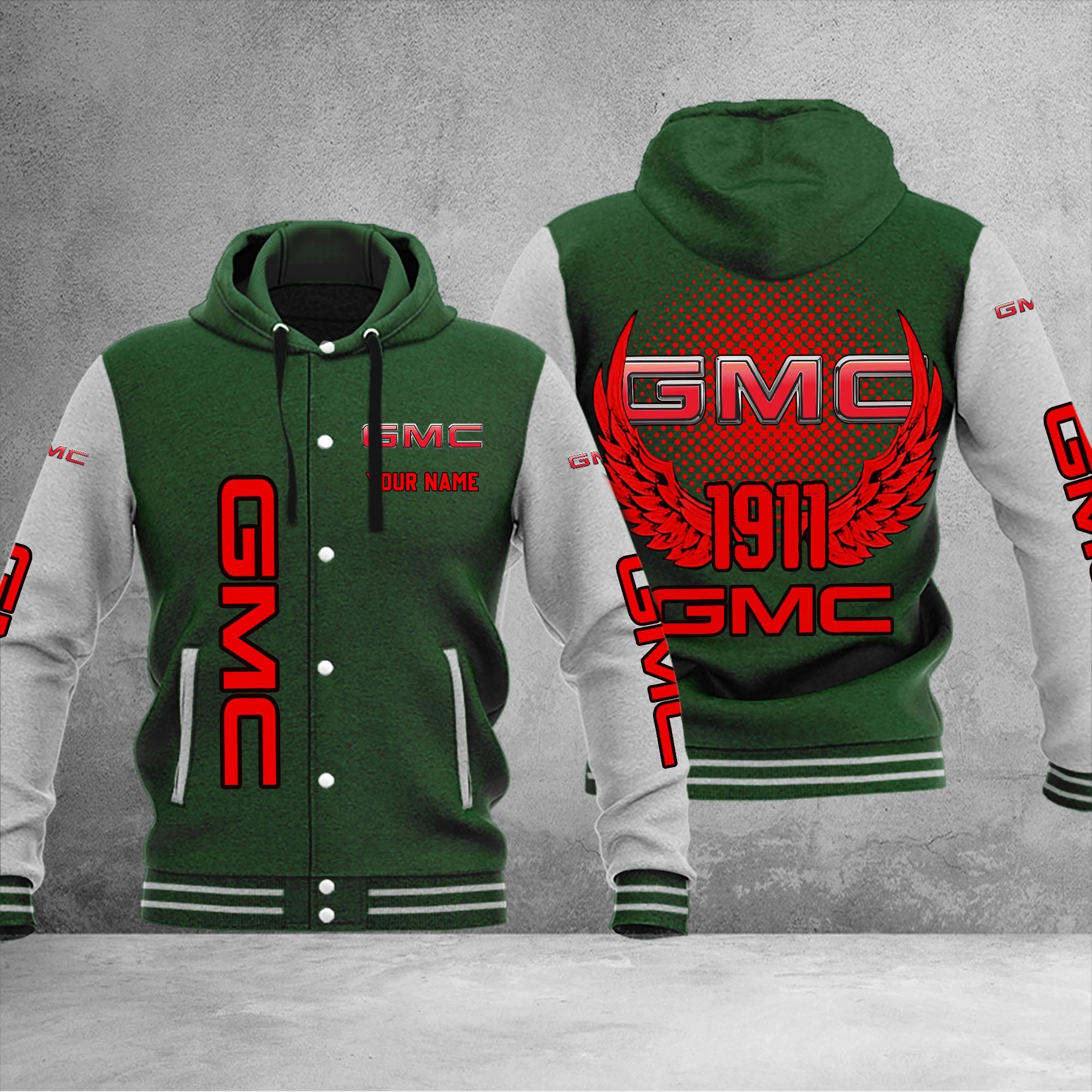 GMC DMHJ1042 Baseball Jacket Multicolor - Famjoys GMC DMHJ1042 Baseball Jacket Multicolor - Famjoys