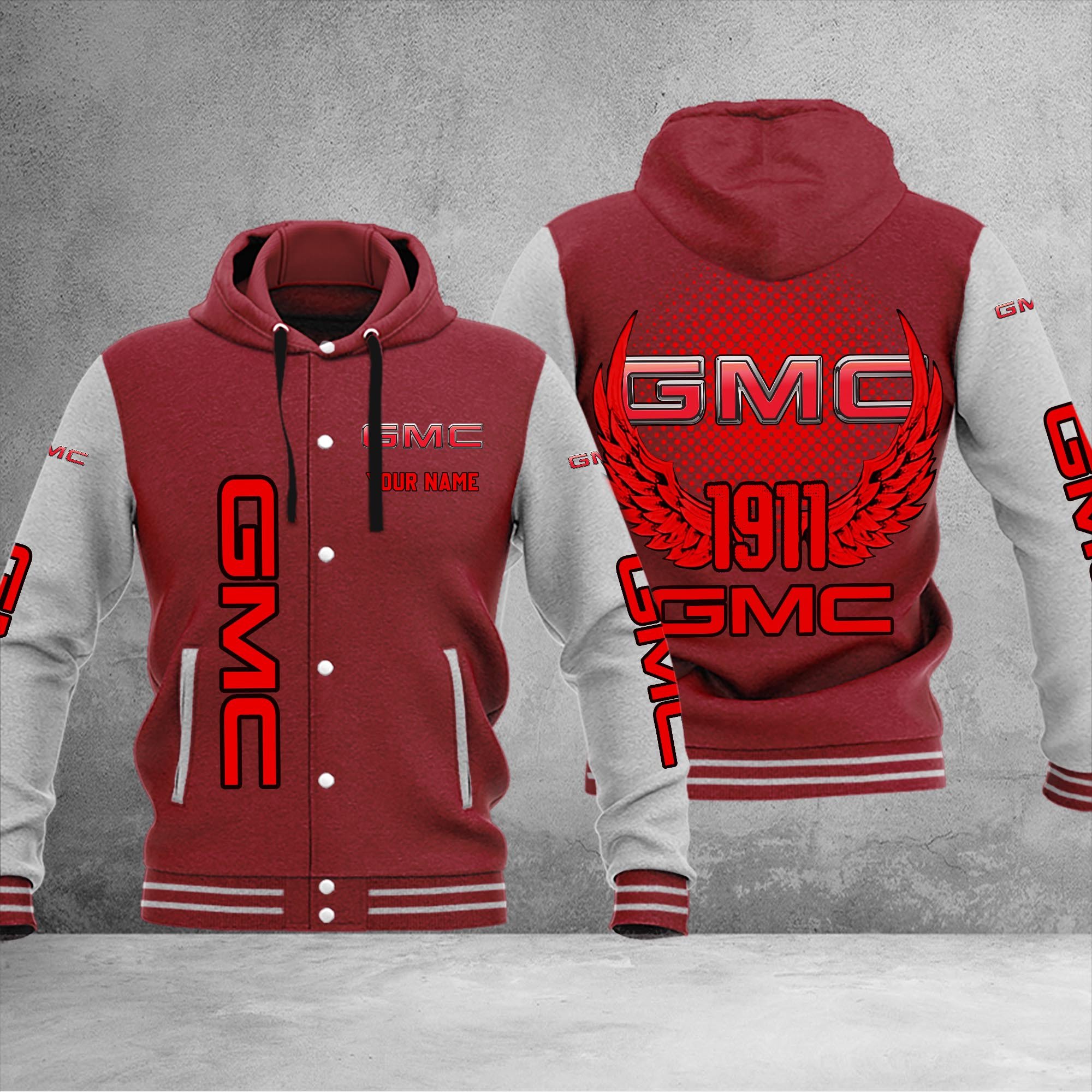 GMC DMHJ1042 Baseball Jacket Multicolor - Famjoys GMC DMHJ1042 Baseball Jacket Multicolor - Famjoys