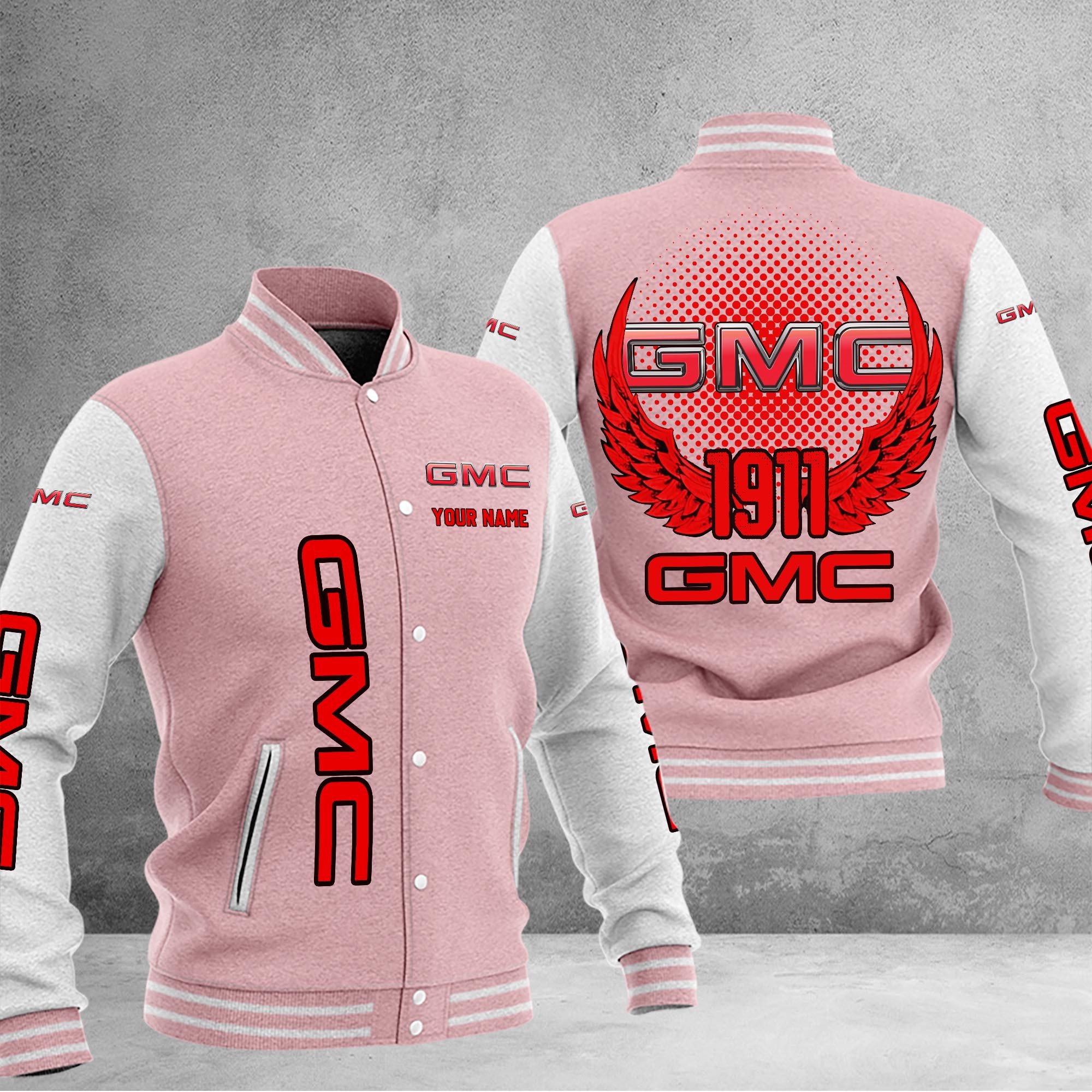 GMC DMHJ1042 Baseball Jacket Multicolor - Famjoys GMC DMHJ1042 Baseball Jacket Multicolor - Famjoys