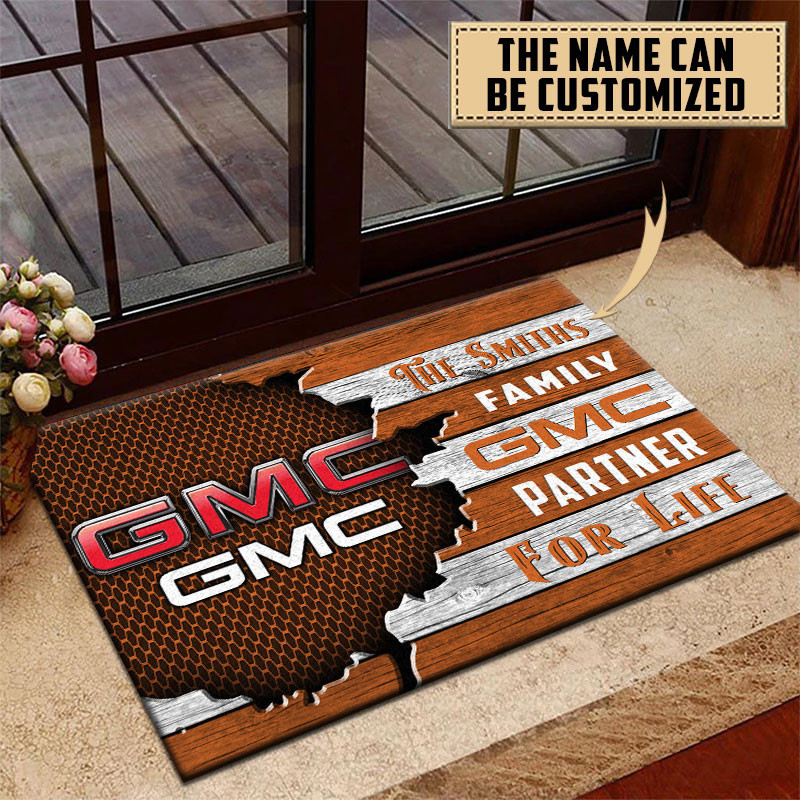 GMC Doormat Custom Name, Multicolor - Famjoys GMC Doormat Custom Name, Multicolor - Famjoys