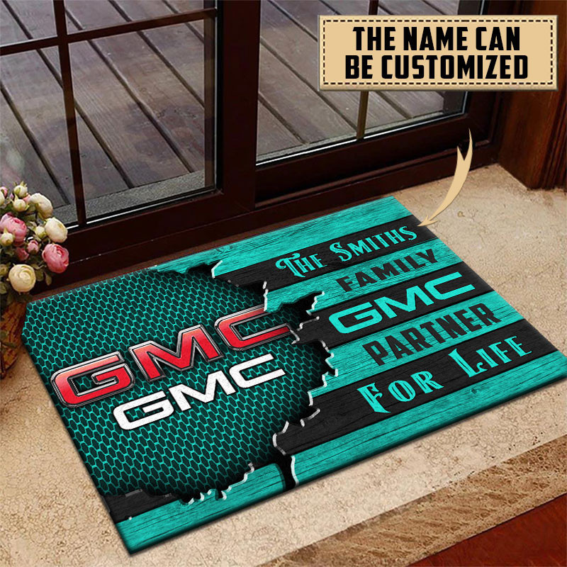 GMC Doormat Custom Name, Multicolor - Famjoys GMC Doormat Custom Name, Multicolor - Famjoys