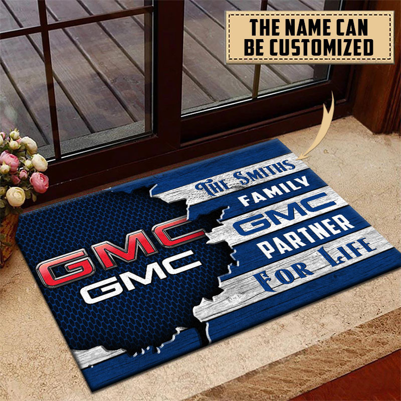GMC Doormat Custom Name, Multicolor - Famjoys GMC Doormat Custom Name, Multicolor - Famjoys