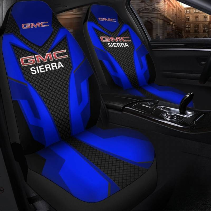 GMC Sierra  LPH Car Seat Cover (Set of 2) Ver 4 ( BLUE)