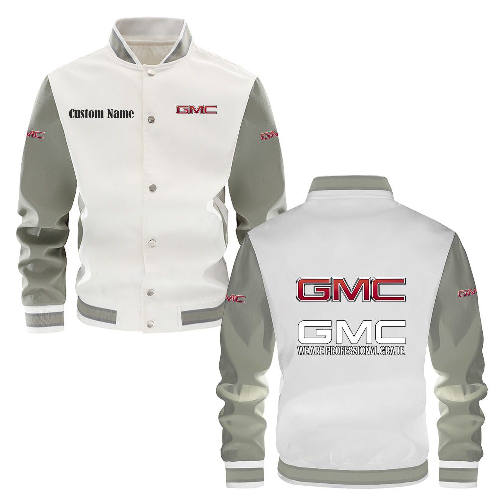GMC Varsity Jacket, Baseball jacket, Letterman Jacket Customize Name, Multicolor - Famjoys GMC Varsity Jacket, Baseball jacket, Letterman Jacket Customize Name, Multicolor - Famjoys