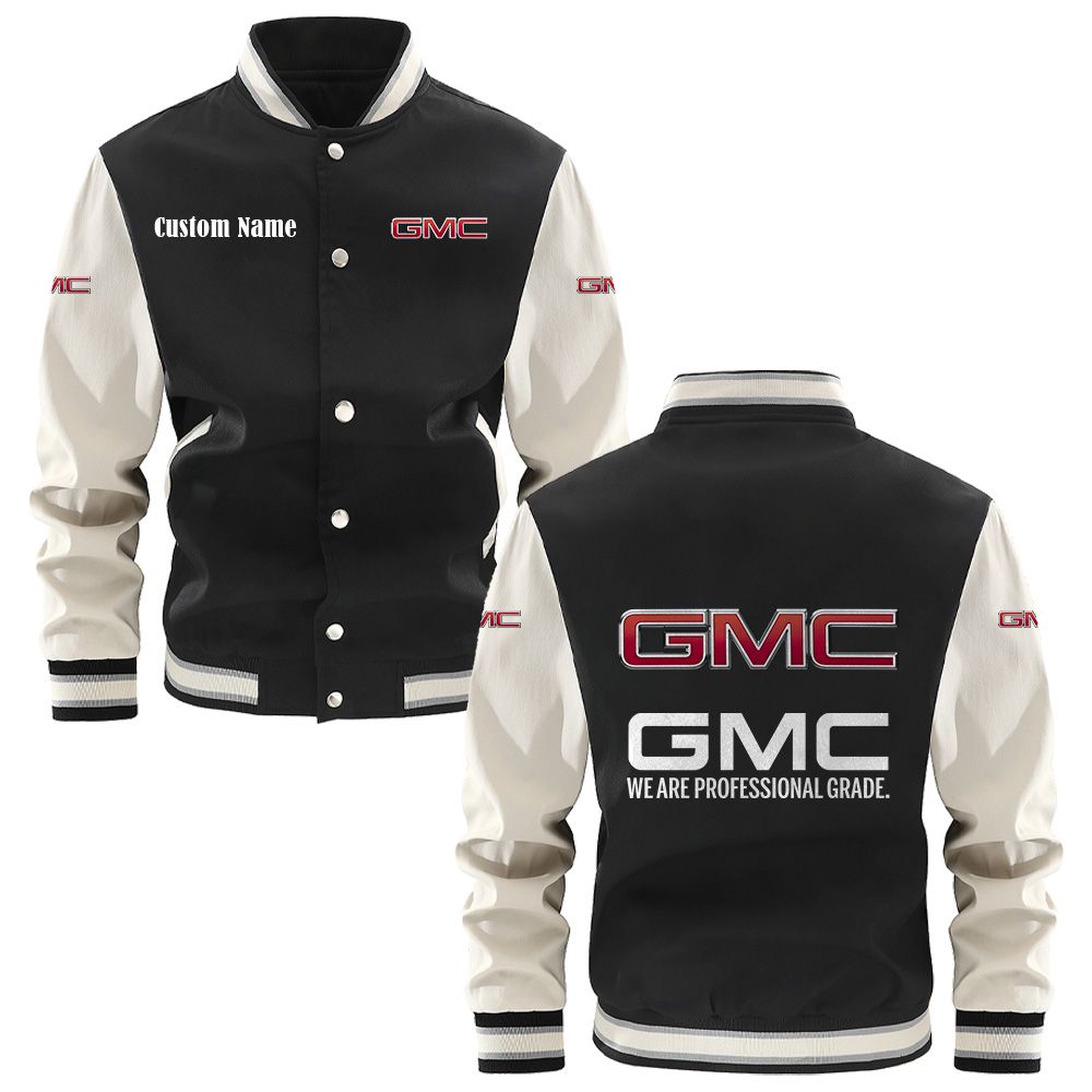 GMC Varsity Jacket, Baseball jacket, Letterman Jacket Customize Name, Multicolor - Famjoys GMC Varsity Jacket, Baseball jacket, Letterman Jacket Customize Name, Multicolor - Famjoys