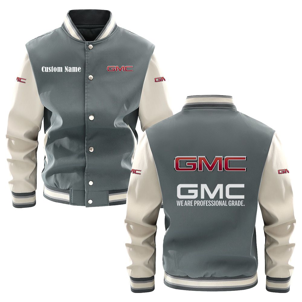 GMC Varsity Jacket, Baseball jacket, Letterman Jacket Customize Name, Multicolor - Famjoys GMC Varsity Jacket, Baseball jacket, Letterman Jacket Customize Name, Multicolor - Famjoys