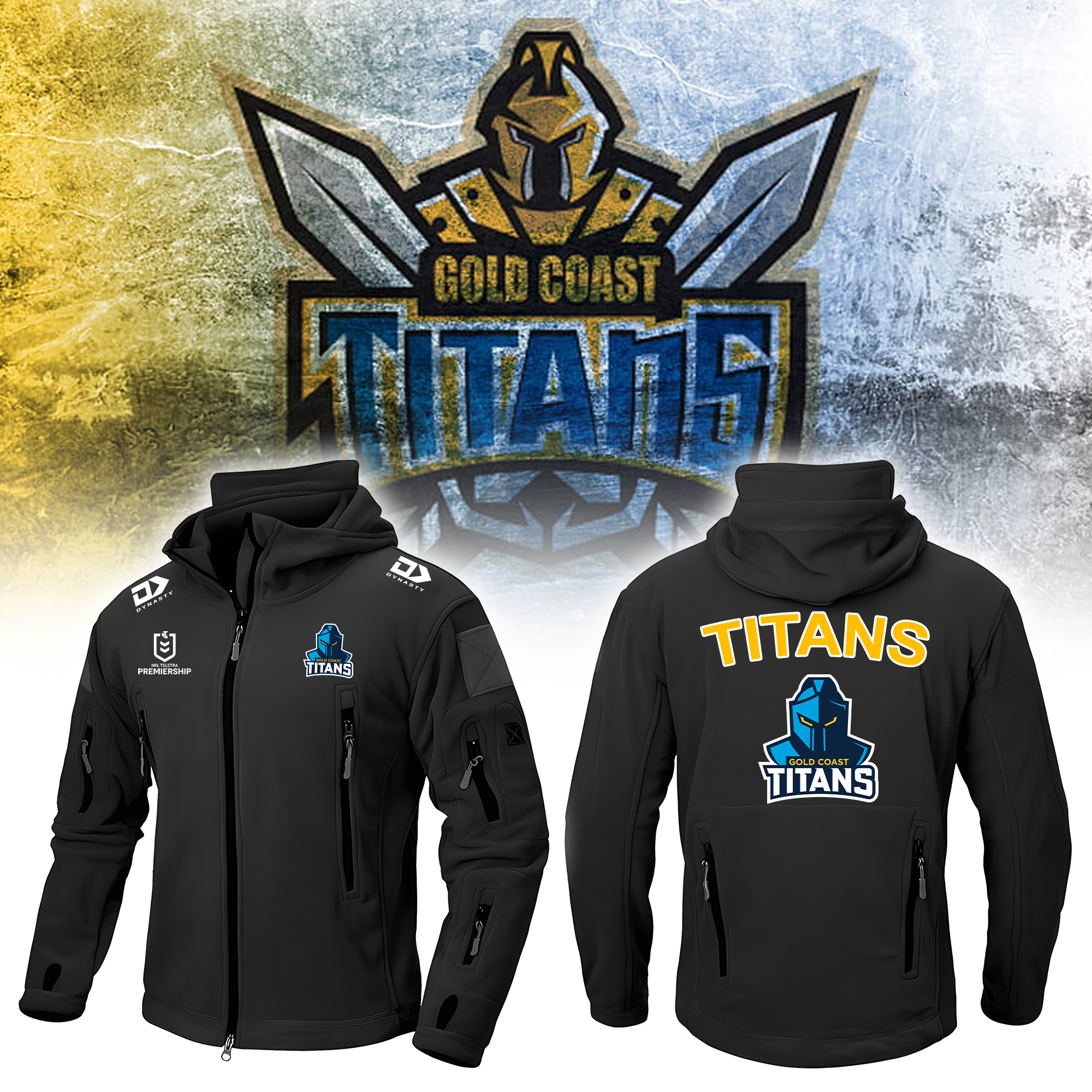 Gold Coast Titans Army Jacket – Edition - Famjoys Gold Coast Titans Army Jacket – Edition - Famjoys