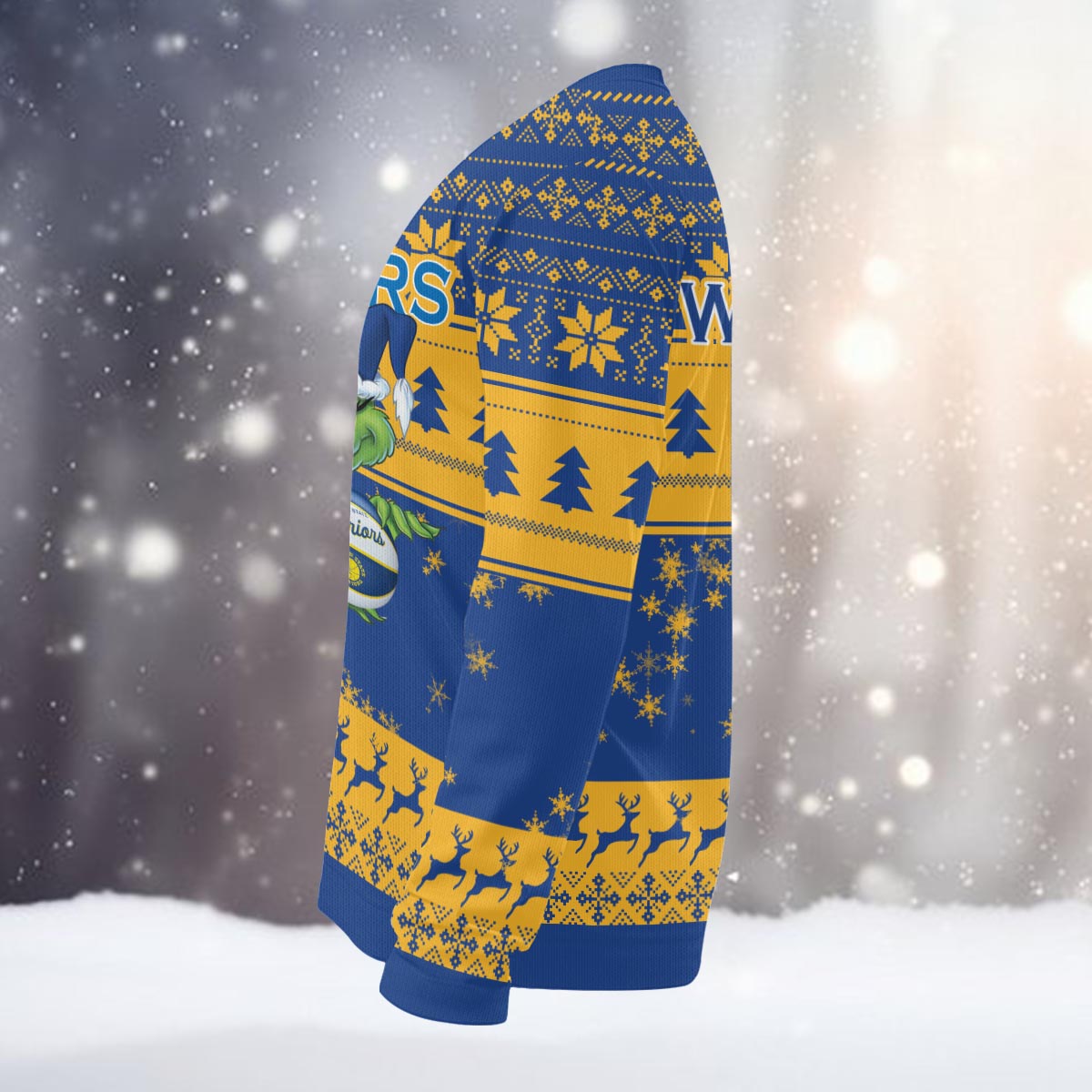 Golden State Warriors Grinch Christmas Ugly Sweater - Famjoys Golden State Warriors Grinch Christmas Ugly Sweater - Famjoys