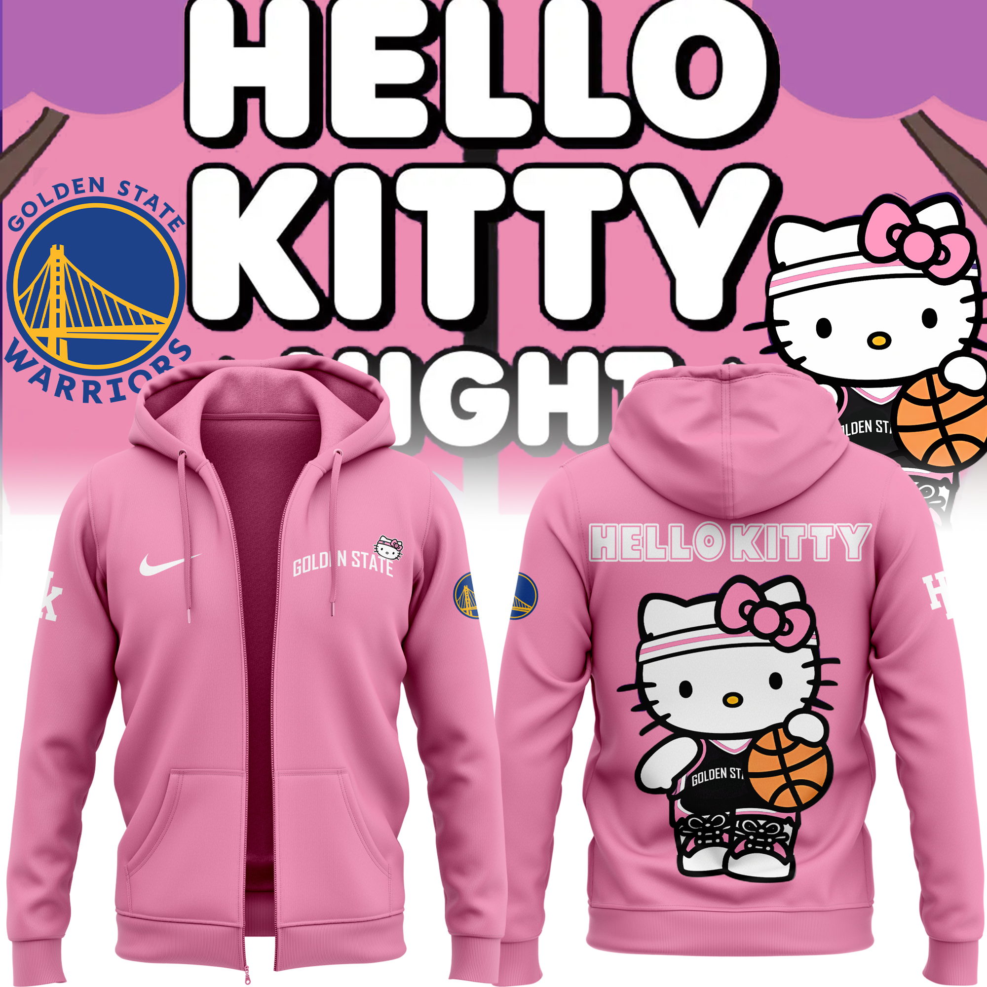 Golden State Warriors Pink Hoodie 2024 - Famjoys Golden State Warriors Pink Hoodie 2024 - Famjoys