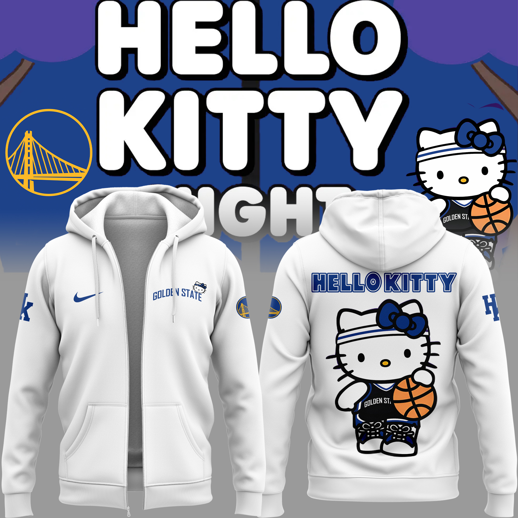 Golden State Warriors White Hoodie 2024 - Famjoys Golden State Warriors White Hoodie 2024 - Famjoys