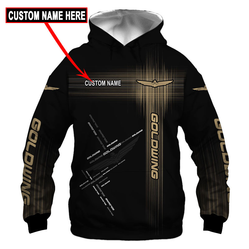 Goldwing Skull Tshirt, sweatshirt, Polo, Hawaiian, Hoodie 3D Apparel Full Printing Custom Name 