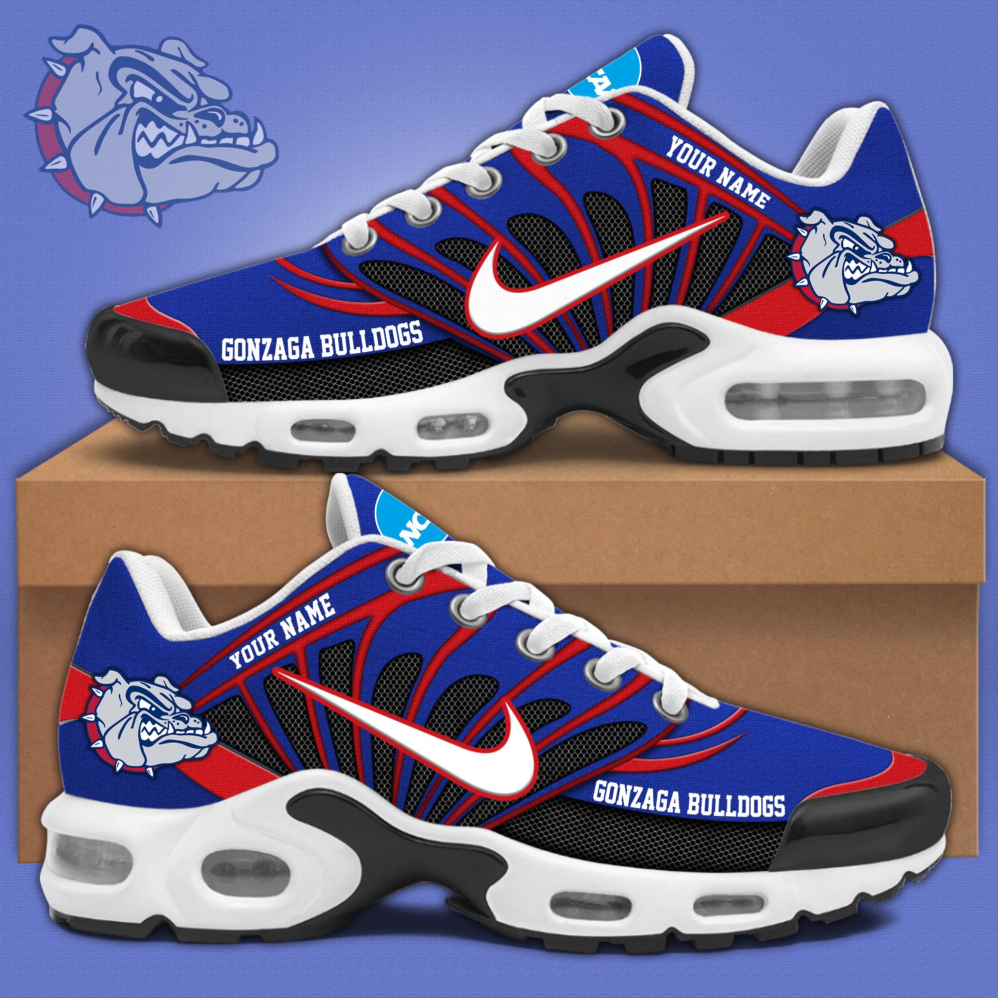 Gonzaga Bulldogs Mens Basketball Air Max Plus Sneakers - Famjoys Gonzaga Bulldogs Mens Basketball Air Max Plus Sneakers - Famjoys