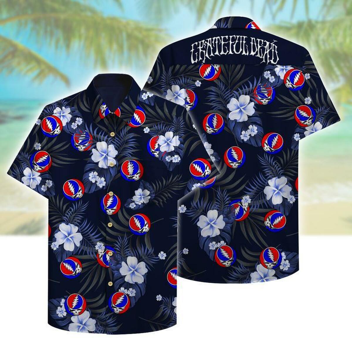 Grateful Dead Hawaii Hawaiian Shirt - Famjoys Grateful Dead Hawaii Hawaiian Shirt - Famjoys