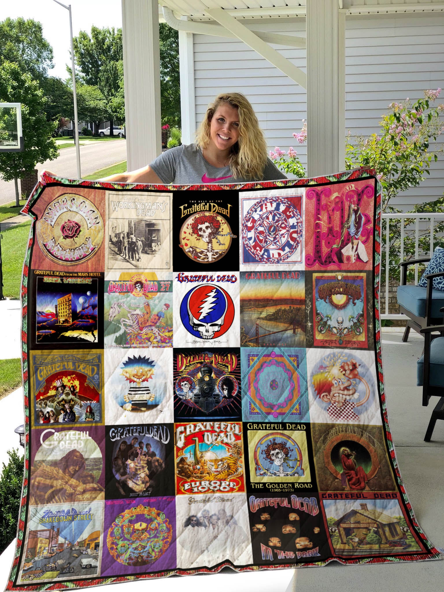 Grateful Dead Quilt Blanket Ver 11 - Famjoys Grateful Dead Quilt Blanket Ver 11 - Famjoys