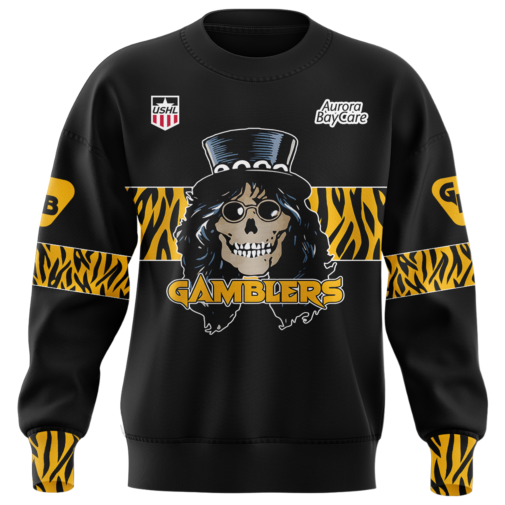 Green Bay Gamblers Hair Nation Jersey Auction Sweatershirt - Famjoys Green Bay Gamblers Hair Nation Jersey Auction Sweatershirt - Famjoys