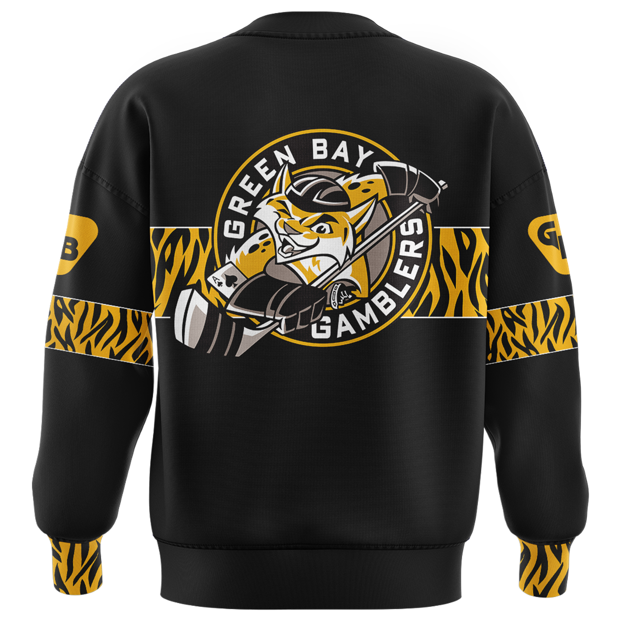 Green Bay Gamblers Hair Nation Jersey Auction Sweatershirt - Famjoys Green Bay Gamblers Hair Nation Jersey Auction Sweatershirt - Famjoys