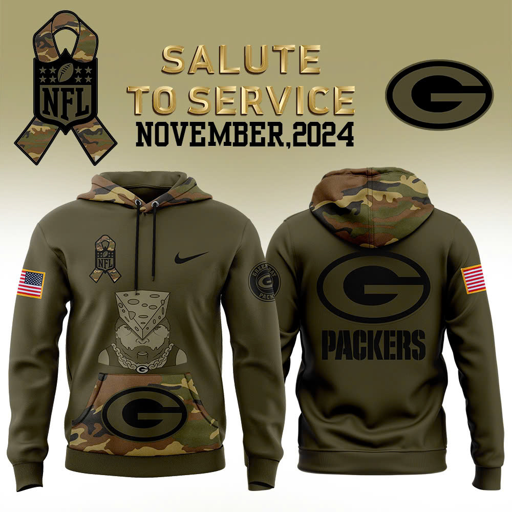 Green Bay Packers Camo Salute to Service Club Fleece Pullover Hoodie - Famjoys Green Bay Packers Camo Salute to Service Club Fleece Pullover Hoodie - Famjoys