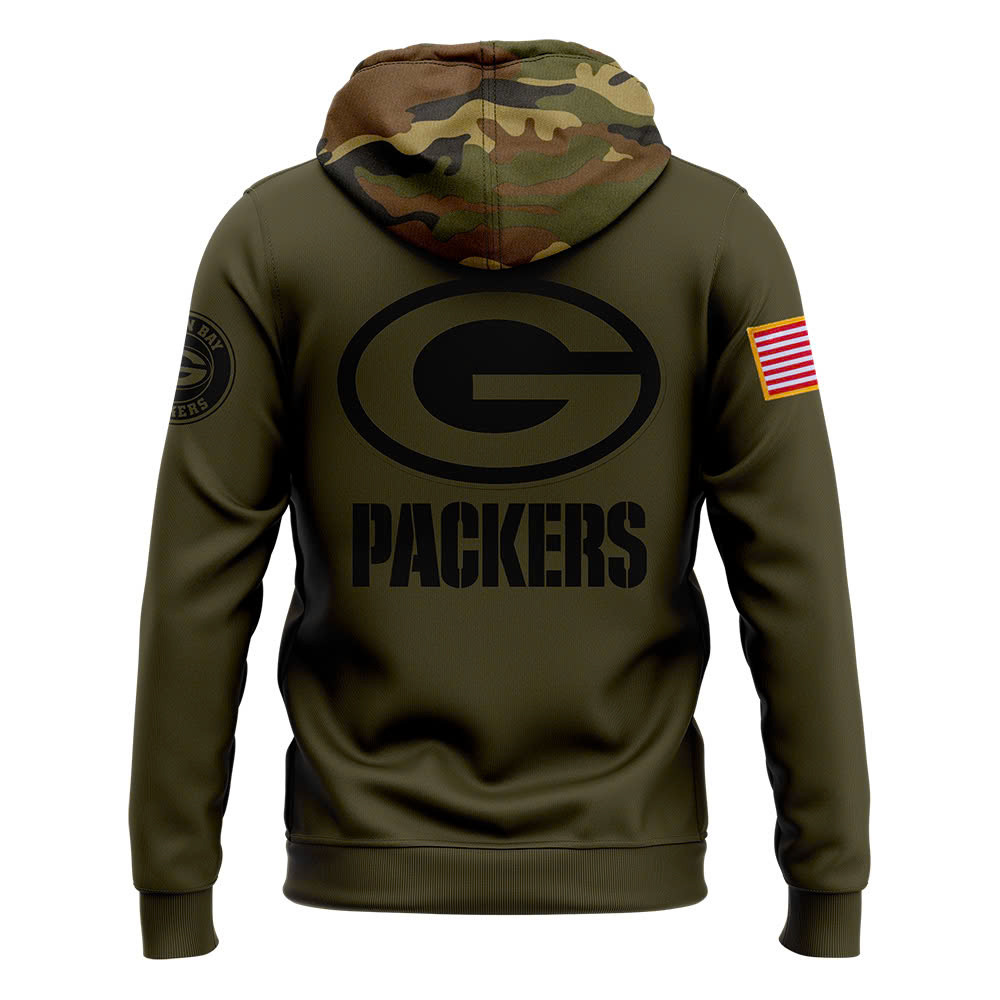 Green Bay Packers Camo Salute to Service Club Fleece Pullover Hoodie - Famjoys Green Bay Packers Camo Salute to Service Club Fleece Pullover Hoodie - Famjoys
