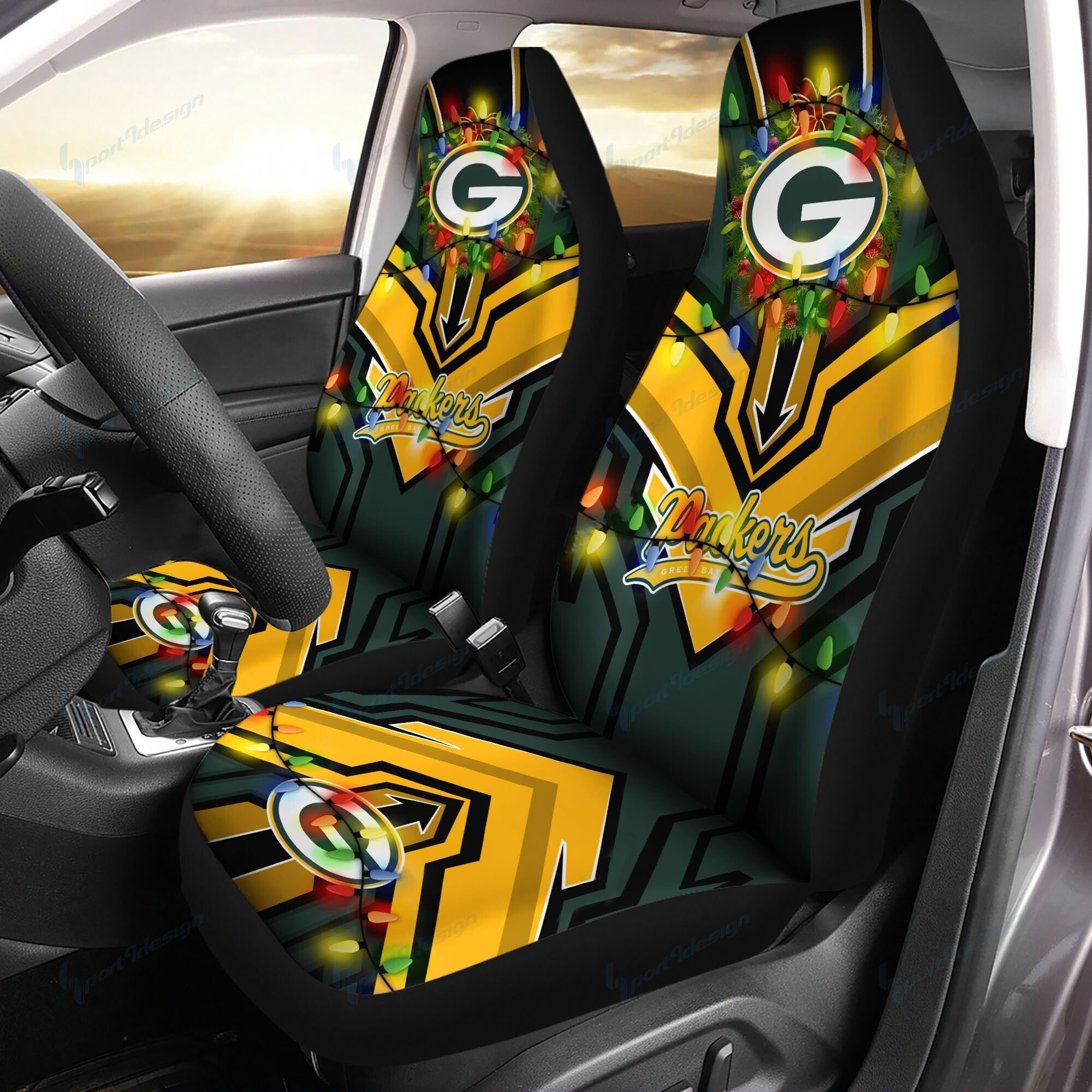 Green Bay Packers Car Seat Covers BG128 - Famjoys Green Bay Packers Car Seat Covers BG128 - Famjoys