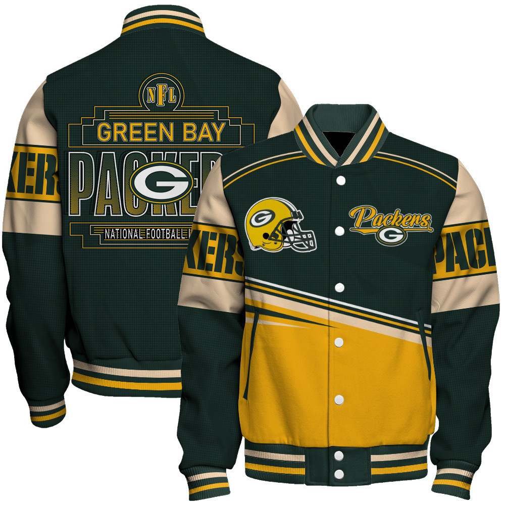 Green Bay Packers - Dare To Be Different Unisex Varsity Jacket - Famjoys Green Bay Packers - Dare To Be Different Unisex Varsity Jacket - Famjoys