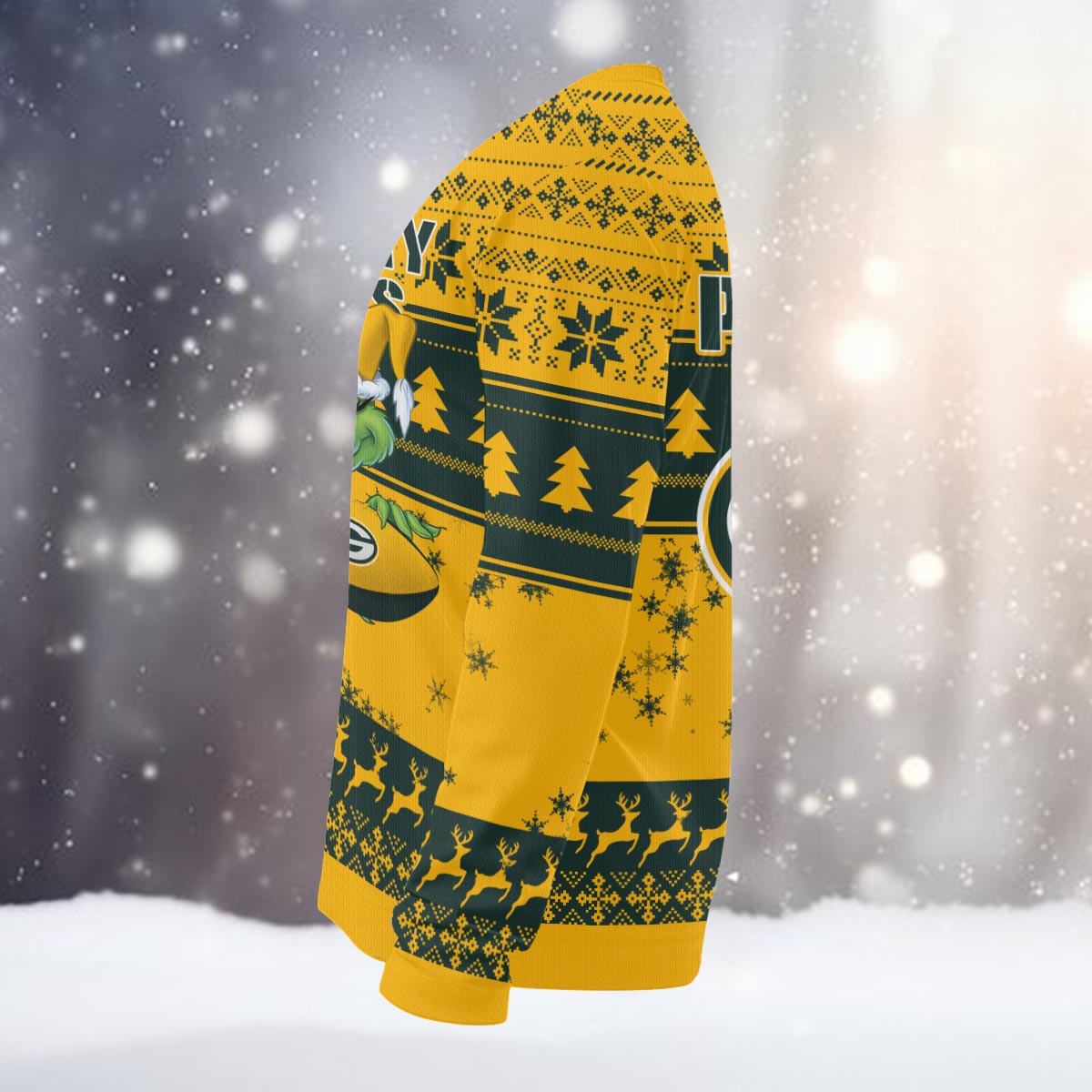 Green Bay Packers Grinch Ugly Christmas Sweater - Famjoys Green Bay Packers Grinch Ugly Christmas Sweater - Famjoys