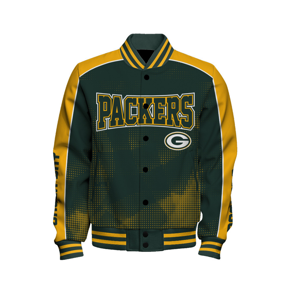 Green Bay Packers - Heart Beats In Unison Unisex Varsity Jacket - Famjoys Green Bay Packers - Heart Beats In Unison Unisex Varsity Jacket - Famjoys