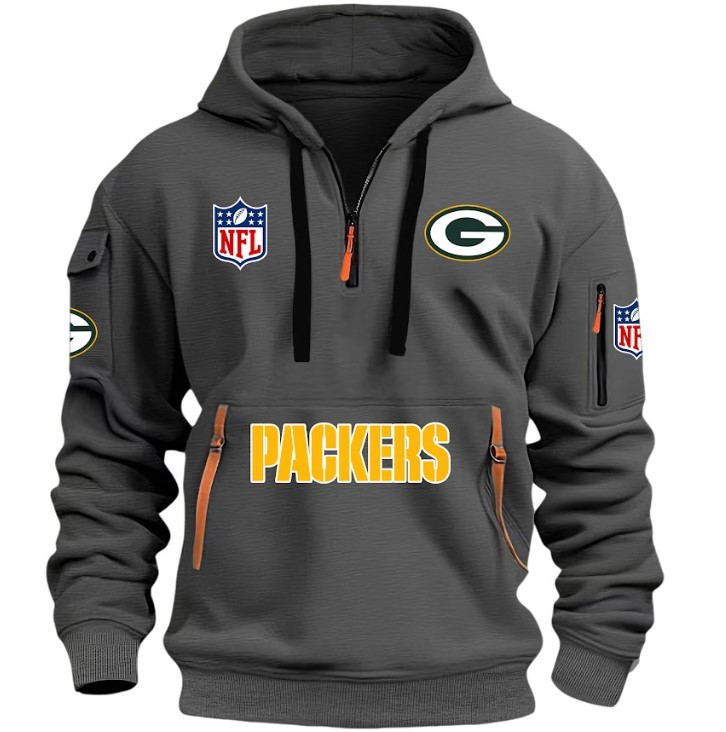 Green Bay Packers - HOODIE HALF ZIPPER - QTA405111344 - Famjoys Green Bay Packers - HOODIE HALF ZIPPER - QTA405111344 - Famjoys