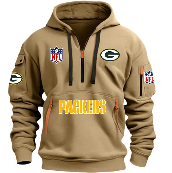 Green Bay Packers - HOODIE HALF ZIPPER - QTA405111344 - Famjoys Green Bay Packers - HOODIE HALF ZIPPER - QTA405111344 - Famjoys