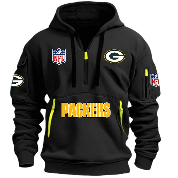 Green Bay Packers - HOODIE HALF ZIPPER - QTA405111344 - Famjoys Green Bay Packers - HOODIE HALF ZIPPER - QTA405111344 - Famjoys
