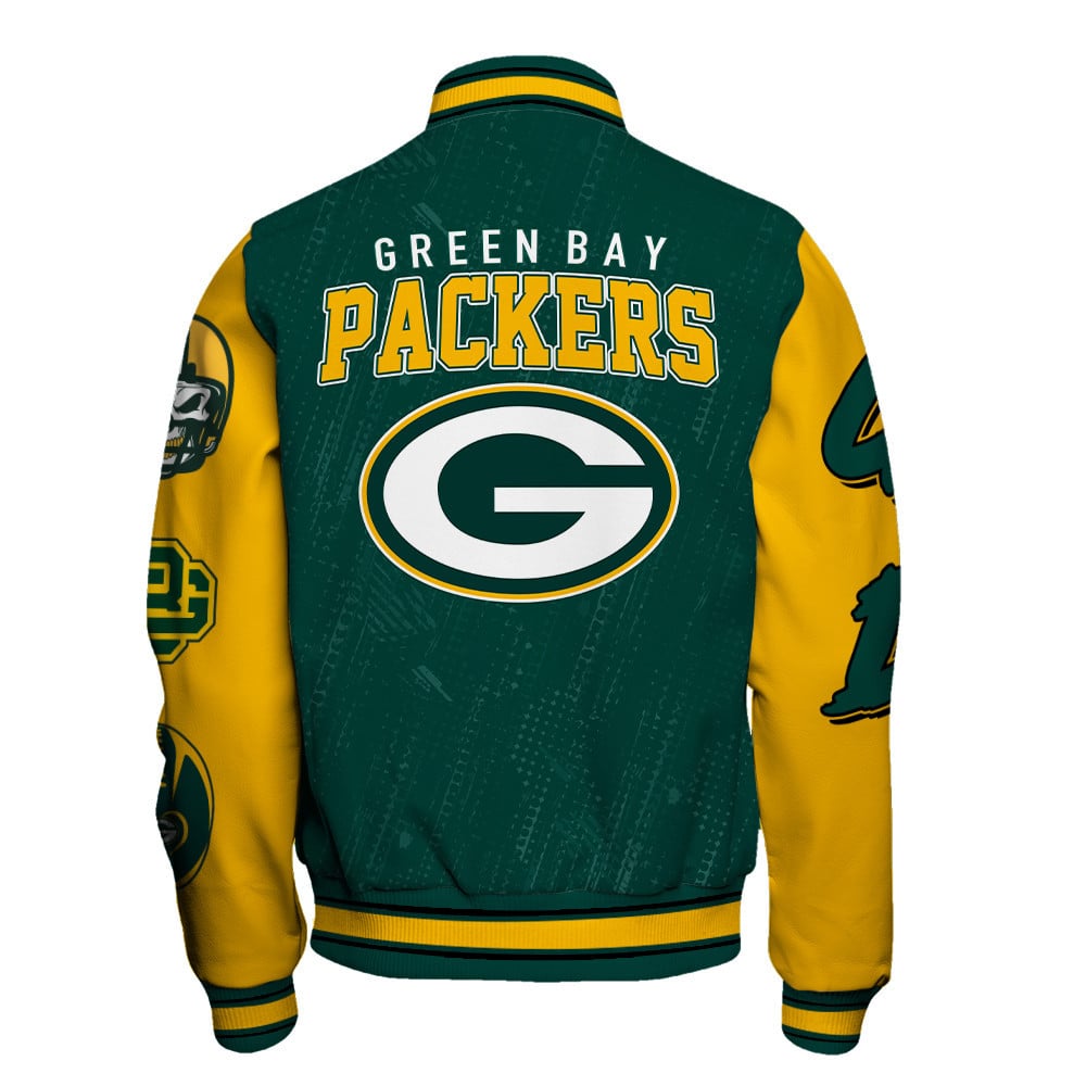 Green Bay Packers National Football League Conquer Every Field Unisex Varsity Jacket - Famjoys Green Bay Packers National Football League Conquer Every Field Unisex Varsity Jacket - Famjoys
