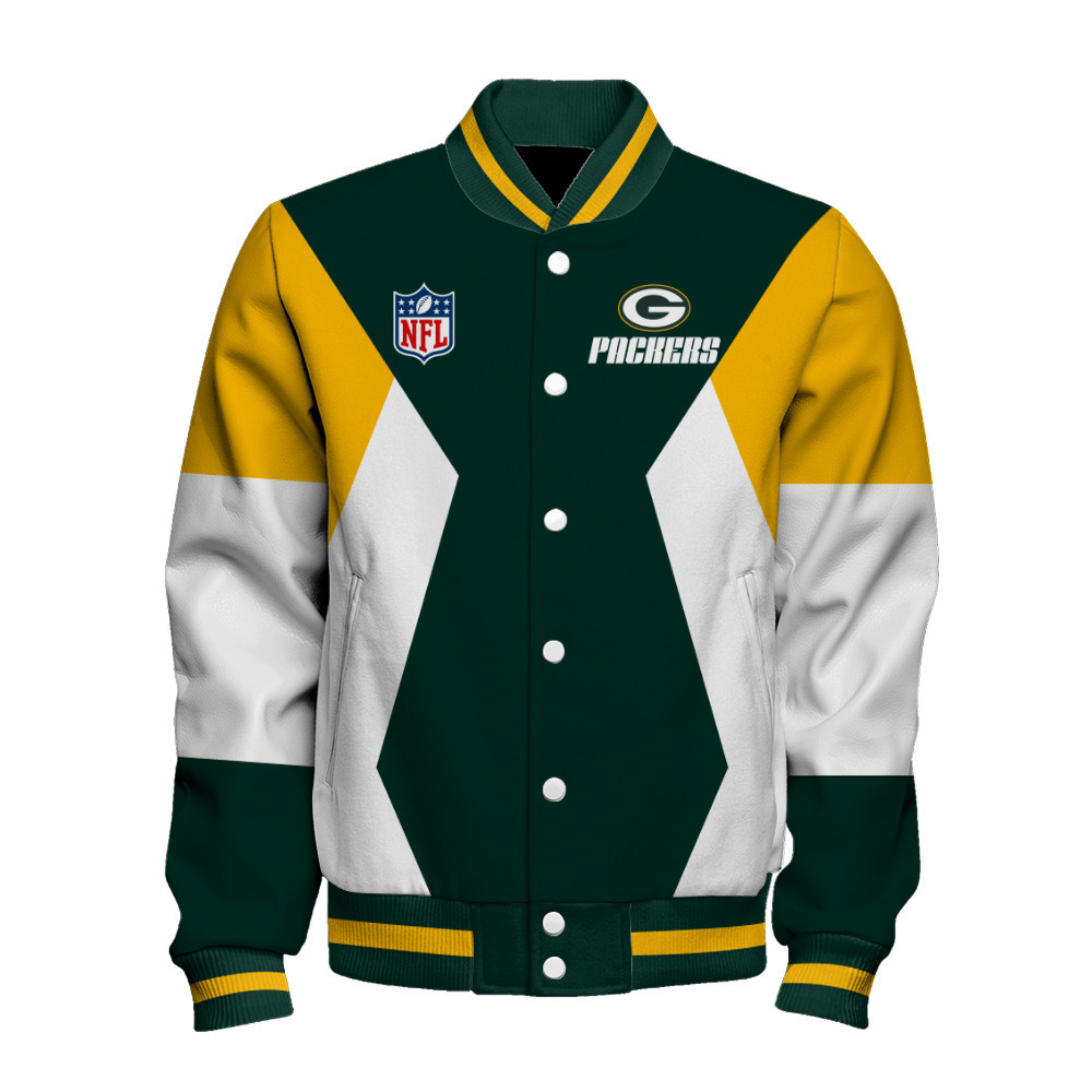 Green Bay Packers National Football League Unisex Varsity Jacket - Famjoys Green Bay Packers National Football League Unisex Varsity Jacket - Famjoys