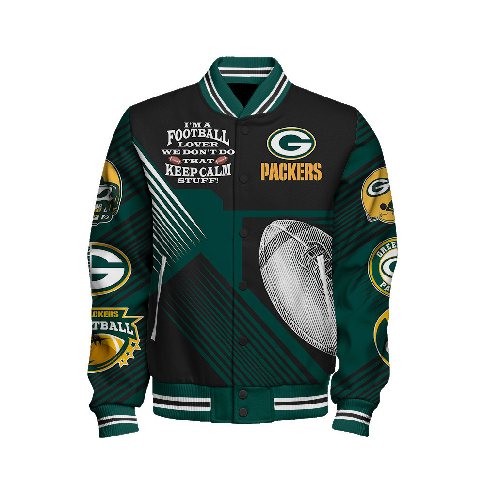 Green Bay Packers National Football League Varsity Jacket STM V2 - Famjoys Green Bay Packers National Football League Varsity Jacket STM V2 - Famjoys