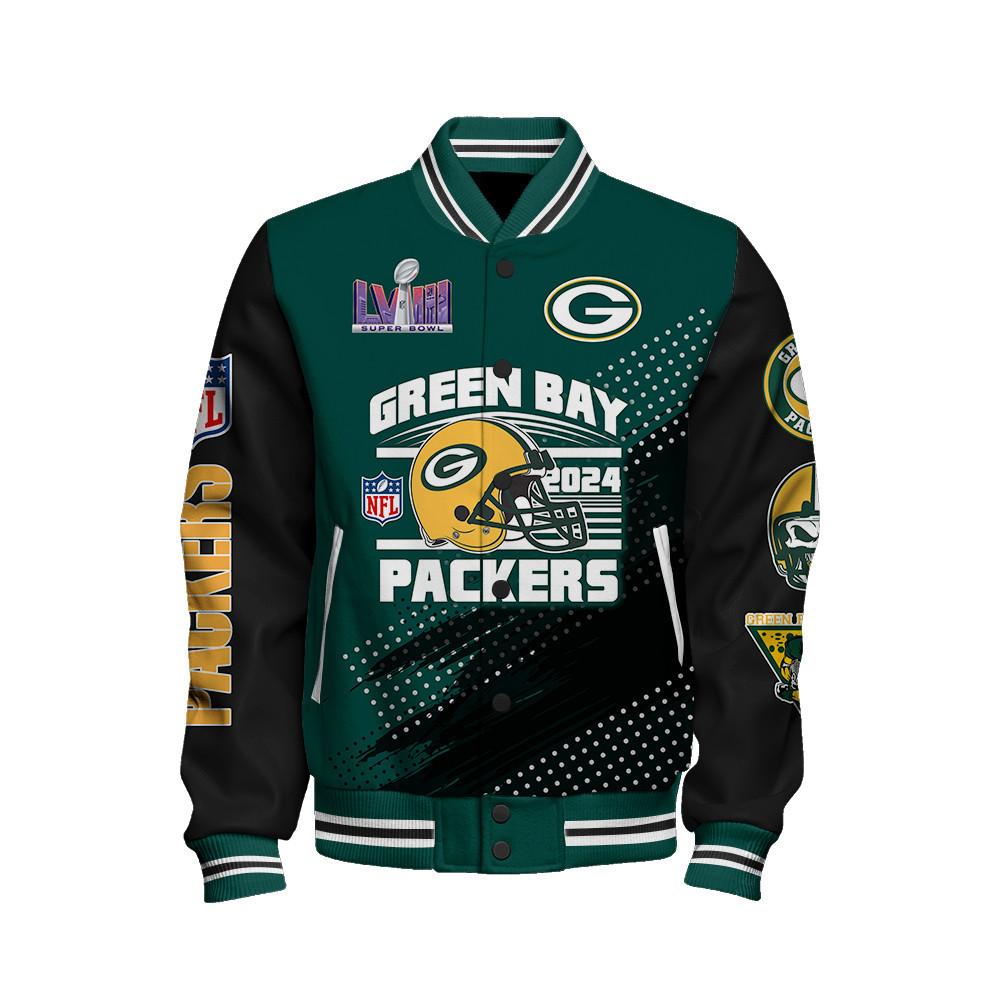Green Bay Packers National Football League Varsity Jacket STM V3 - Famjoys Green Bay Packers National Football League Varsity Jacket STM V3 - Famjoys