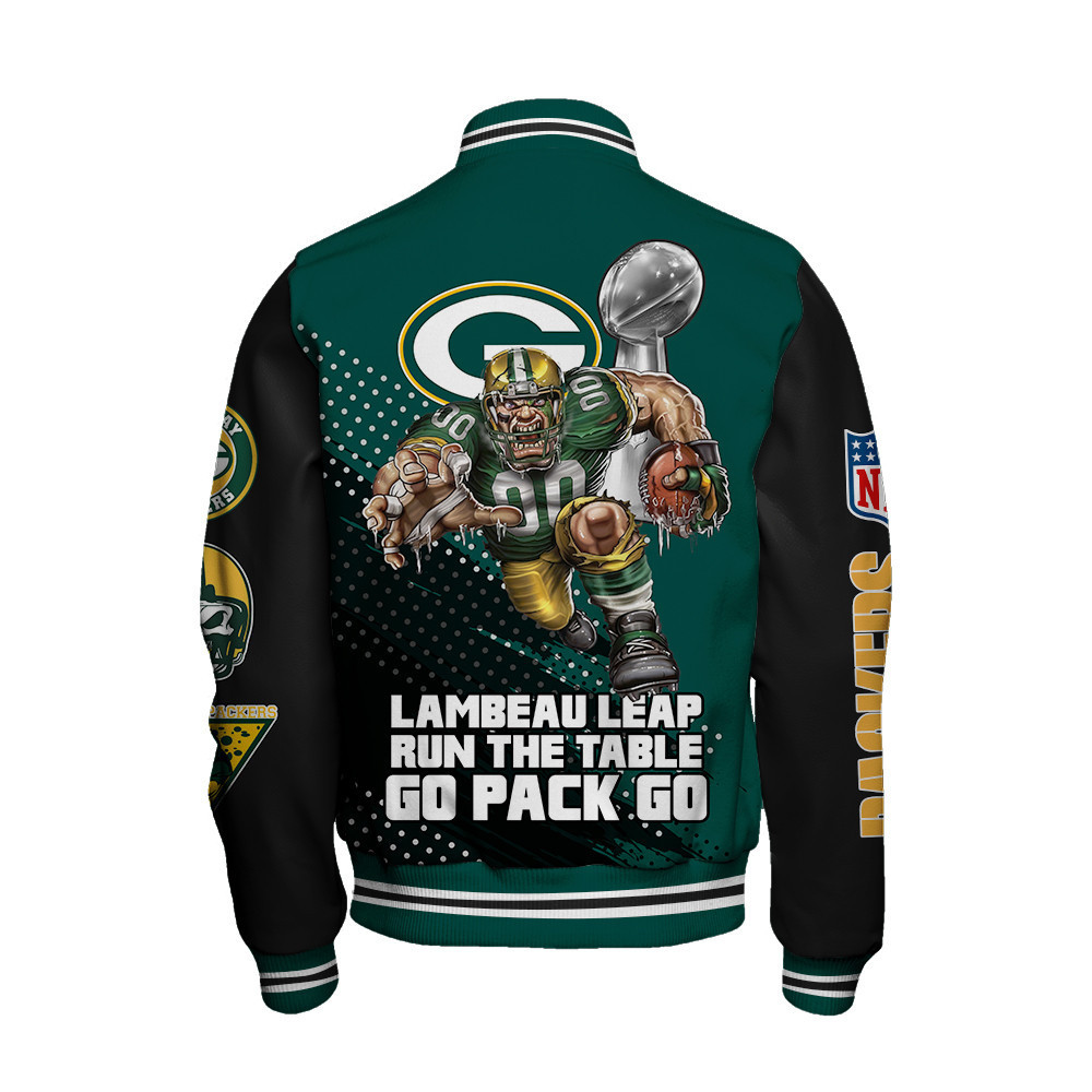 Green Bay Packers National Football League Varsity Jacket STM V3 - Famjoys Green Bay Packers National Football League Varsity Jacket STM V3 - Famjoys