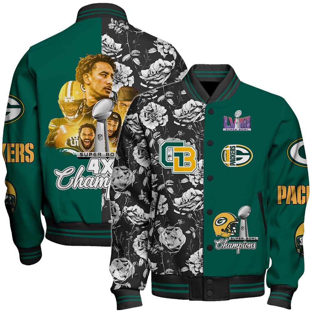 Green Bay Packers National Football League Varsity Jacket STM V6 - Famjoys Green Bay Packers National Football League Varsity Jacket STM V6 - Famjoys