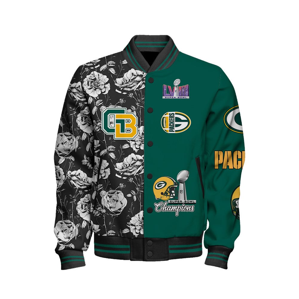 Green Bay Packers National Football League Varsity Jacket STM V6 - Famjoys Green Bay Packers National Football League Varsity Jacket STM V6 - Famjoys