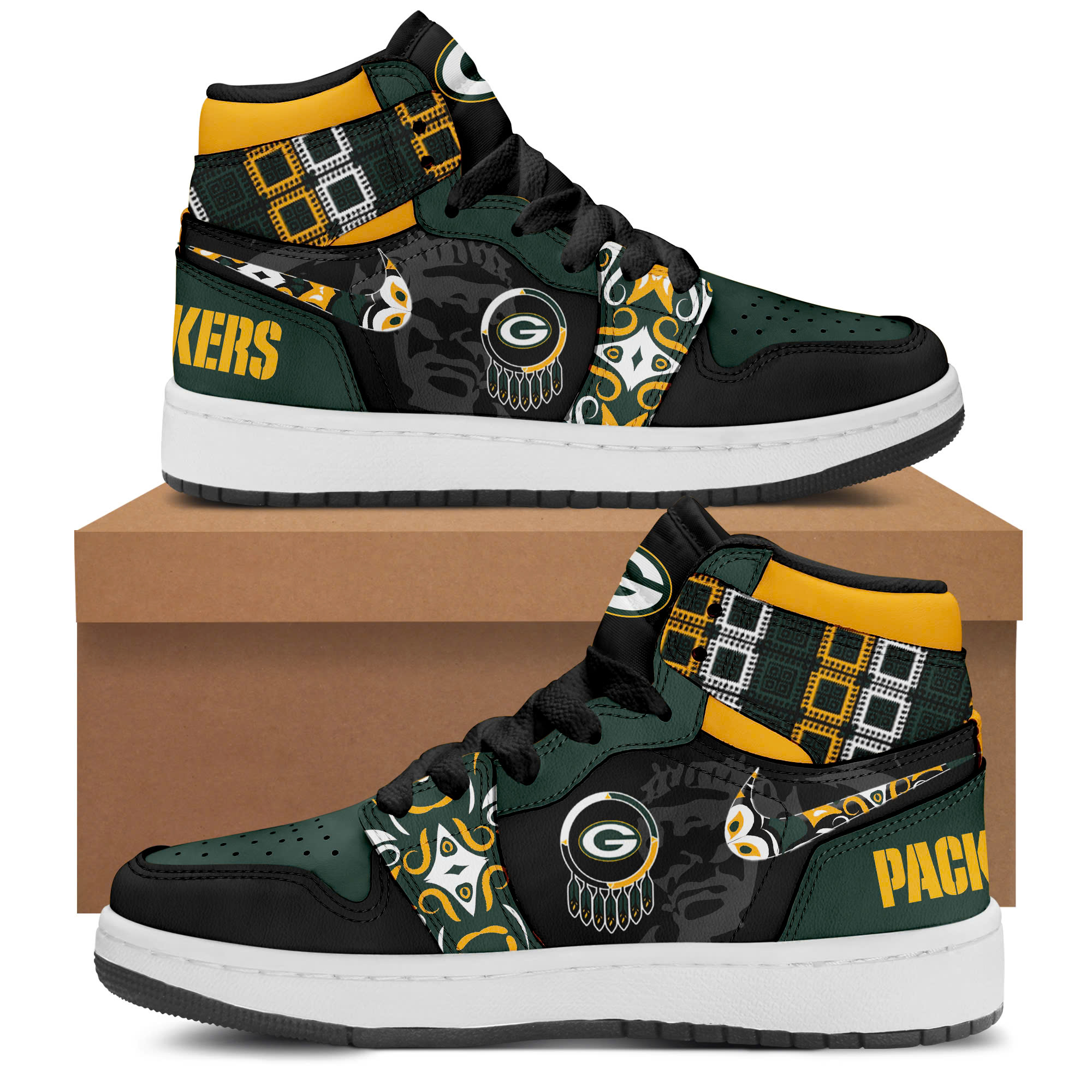 Green Bay Packers Native American Heritage Month Premium Shoes - Famjoys Green Bay Packers Native American Heritage Month Premium Shoes - Famjoys