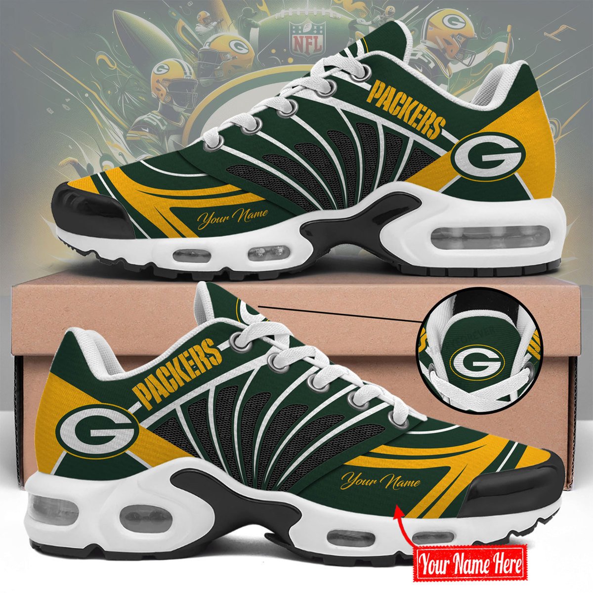Green Bay Packers New Shoes - Famjoys Green Bay Packers New Shoes - Famjoys