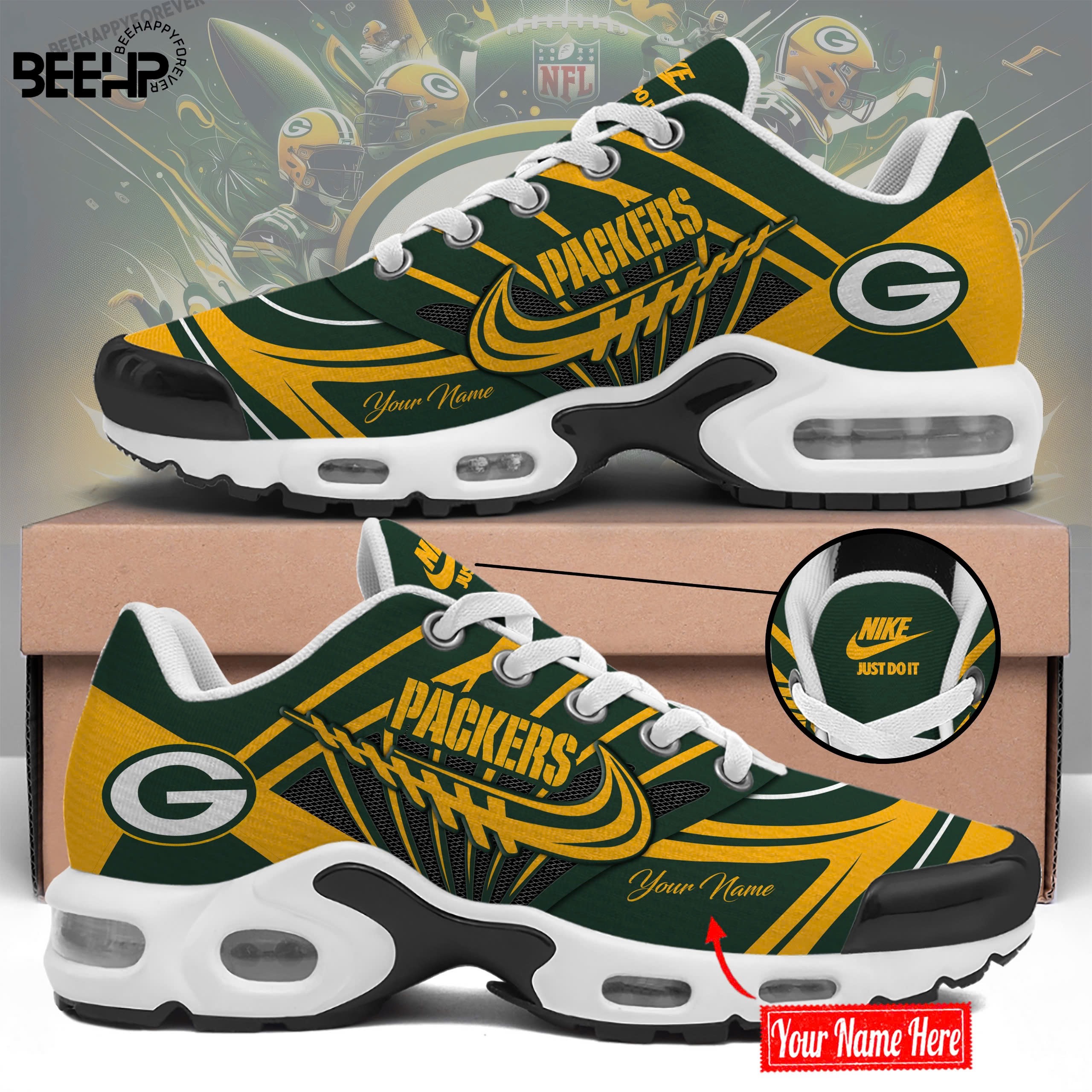 Green Bay Packers New Shoes - Famjoys Green Bay Packers New Shoes - Famjoys