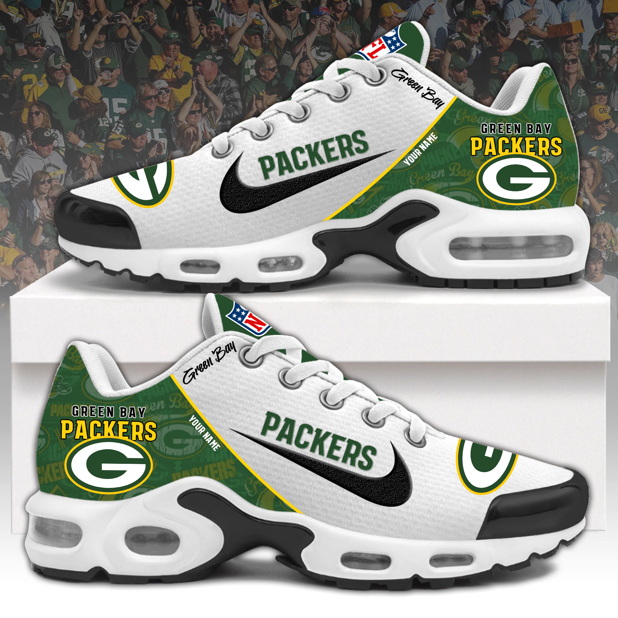 Green Bay Packers Personalize Sneaker Shoes 2025 - Famjoys Green Bay Packers Personalize Sneaker Shoes 2025 - Famjoys