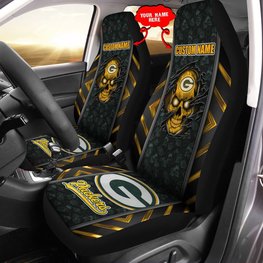 Green Bay Packers Personalized Car Seat Covers BG449 - Famjoys Green Bay Packers Personalized Car Seat Covers BG449 - Famjoys