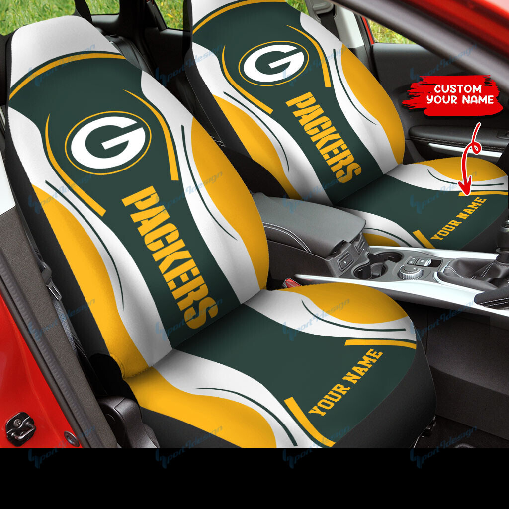 Green Bay Packers Personalized Car Seat Covers BG56 - Famjoys Green Bay Packers Personalized Car Seat Covers BG56 - Famjoys