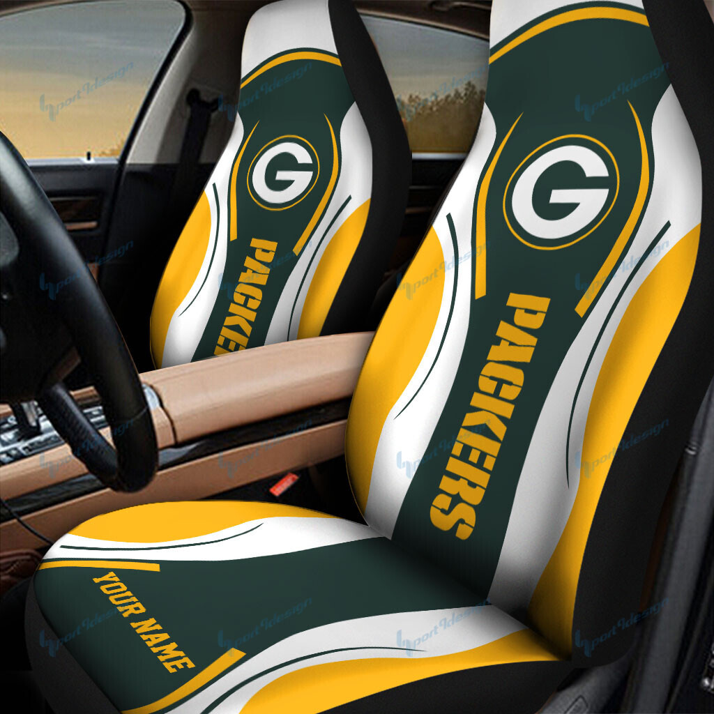 Green Bay Packers Personalized Car Seat Covers BG56 - Famjoys Green Bay Packers Personalized Car Seat Covers BG56 - Famjoys