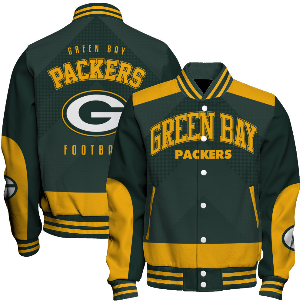 Green Bay Packers - Stay Ahead Of The Trend Unisex Varsity Jacket - Famjoys Green Bay Packers - Stay Ahead Of The Trend Unisex Varsity Jacket - Famjoys