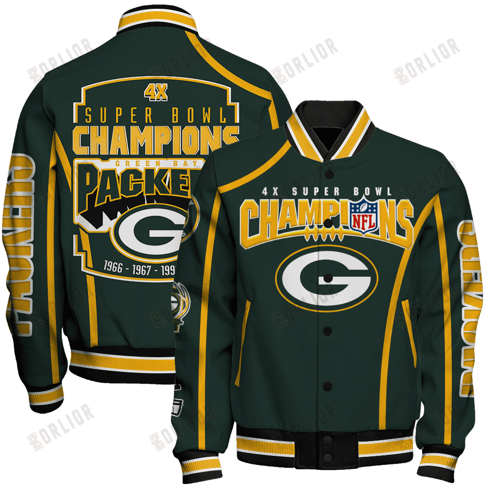 Green Bay Packers Super Bowl Champions Winning Spirit Varsity Jacket - Famjoys Green Bay Packers Super Bowl Champions Winning Spirit Varsity Jacket - Famjoys