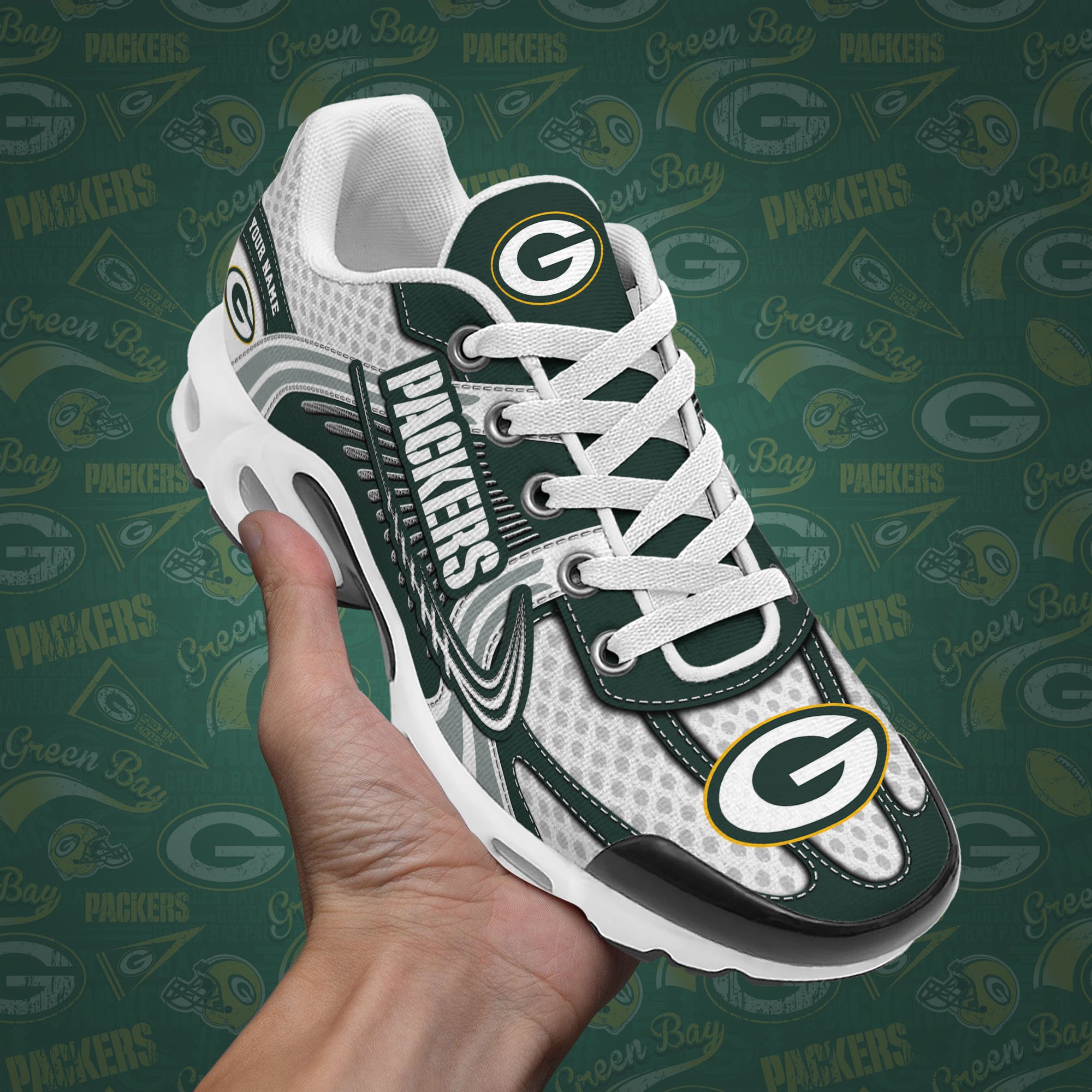 Green Bay Packers TN Shoes Custom Your Name, Sport Team Shoes, Shoes For Sport Lovers, Gifts For Fans ETRG-62469 - Famjoys Green Bay Packers TN Shoes Custom Your Name, Sport Team Shoes, Shoes For Sport Lovers, Gifts For Fans ETRG-62469 - Famjoys