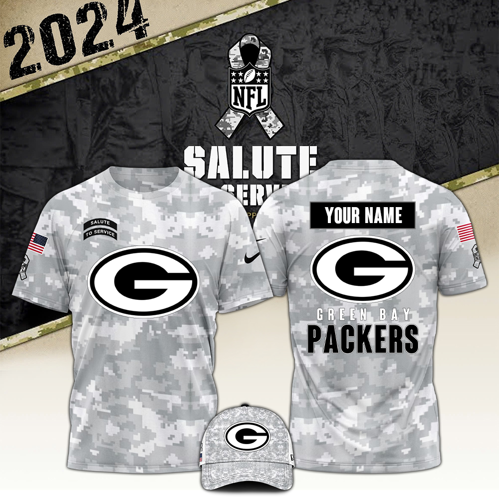 Green Bay Packers Tshirt Camo Salute to Service Club - Famjoys Green Bay Packers Tshirt Camo Salute to Service Club - Famjoys