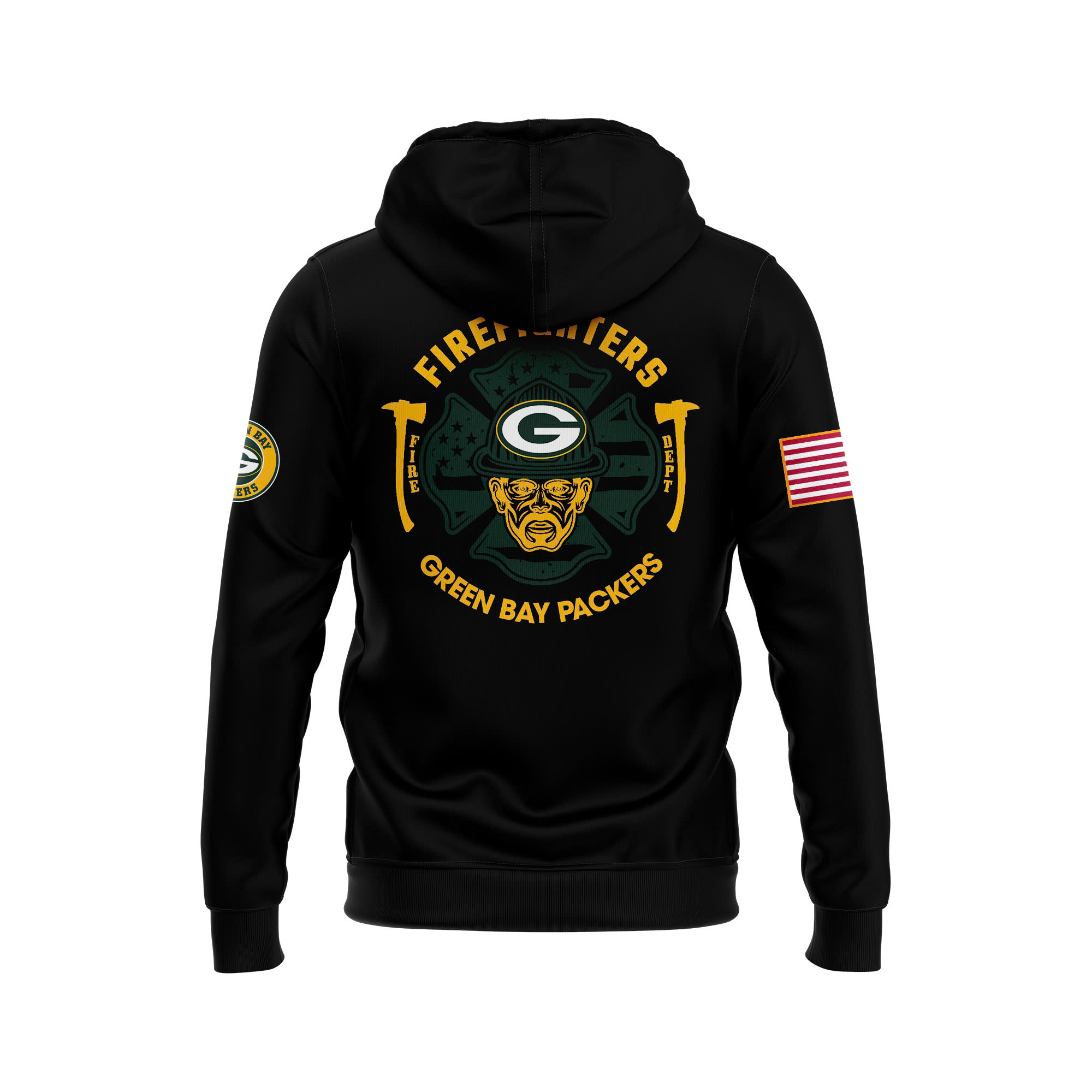 Green Bay Packers x Firefighter Appreciation Night Premium Pullover Hoodie - Famjoys Green Bay Packers x Firefighter Appreciation Night Premium Pullover Hoodie - Famjoys