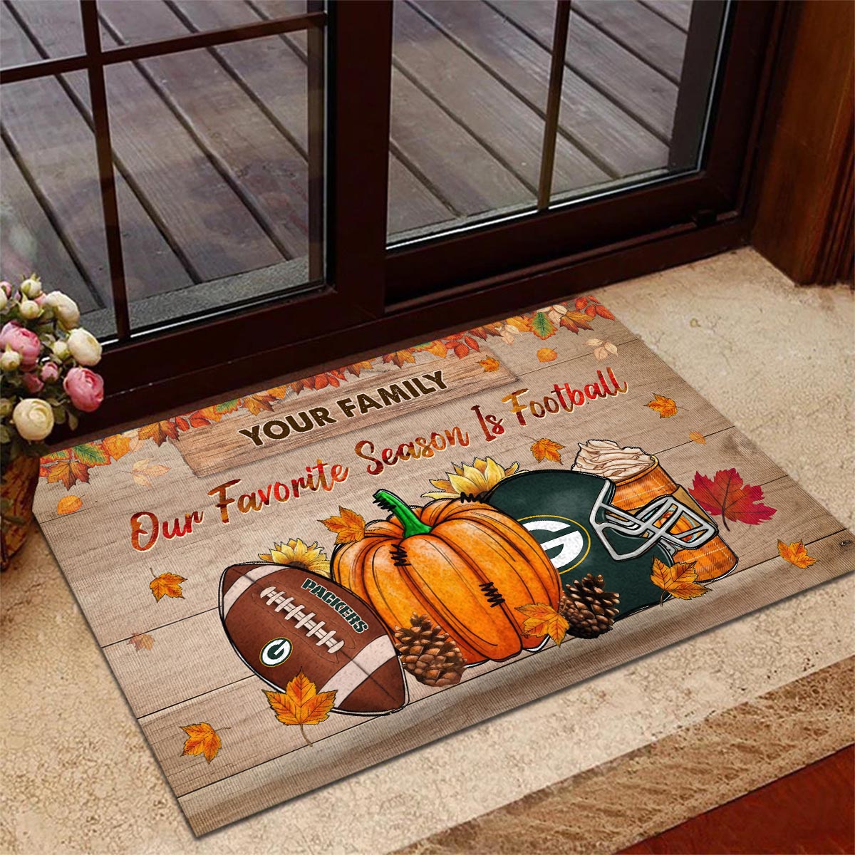 Green Bay PackersOur Favorite Season is Football Doormat - Famjoys Green Bay PackersOur Favorite Season is Football Doormat - Famjoys